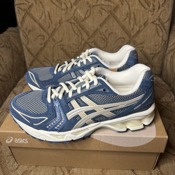Asics Shoes - ASICS Gel Kayano 14 Mens 7 Womens 8.5 Dark Pewter Seal Grey 1201A161-029 Shoes